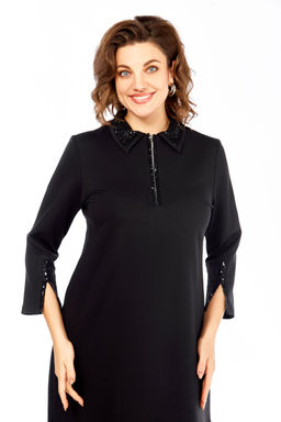 Платье Olga Style С971 черный-паетки