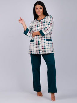 Пижама "Талисман" изумруд, футер начёс