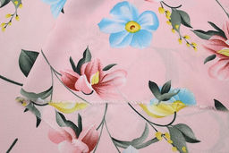 Штапель Цветущая долина цв.нежно-розовый, ш.1.45м, вискоза-100%, 100гр/м.кв - Купава фото 7