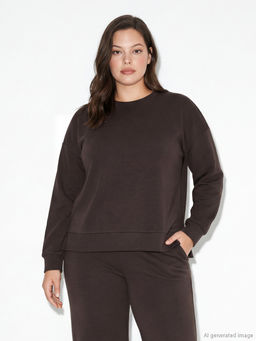 Soft Touch Oversize Kad?n Sweatshirt