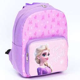 Рюкзак с карманом, 22 см х 10 см х 30 см Эльза, Холодное Сердце