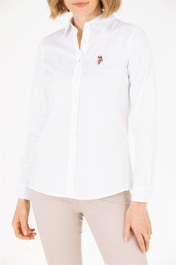 U. S. Polo Assn Женская белая базовая рубашка с длинным рукавом - U.s. polo assn фото 13