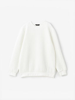 Bisiklet Yaka Uzun Kollu Erkek Sweatshirt