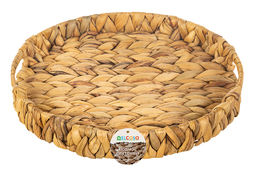 Поднос плетеный 30*30*4 см с ручками, водный гиацинт