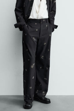 LIMITED EDITION RELAXED FIT SEQUIN TROUSERS - Zara фото 22