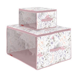 Набор кофров для хранения 2 шт., большой 60*50*35 см, малый 35*30*20 см, BOTANIC LILAC, шт