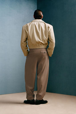 PANTAL?N PLIEGUES TRAJE WILLY CHAVARRIA X ZARA / Tostado  фото 9
