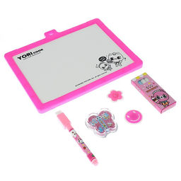 Доска магнитная двухсторонняя, под маркер и мел, губка, мел 3 шт., маркер, магниты 2 шт.