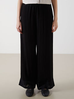 Beli Lastikli Dokulu Geni? Pa?a Kad?n Pantolon