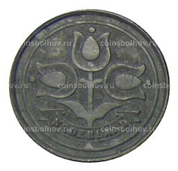 Монета 10 центов 1941 года Нидерланды