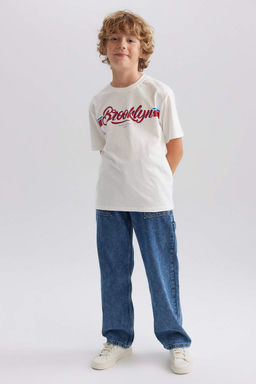 Джинсовые брюки широкого кроя для мальчика - Defacto фото 3