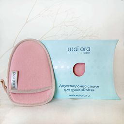 Двухстороний спонж для душа Dolce (Коралловый) - Wai ora фото 2