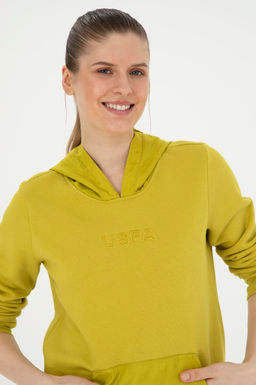 Женский свитшот фисташкового зеленого цвета - U.s. polo assn фото 2