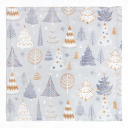 Набор сервировочных салфеток с декоративными кольцами Let it snow, 40?40 см - 4 шт., 100% хлопок, саржа 190 г/м?