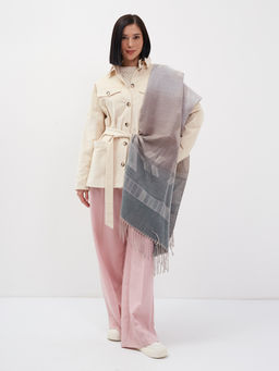 в СОСТАВЕ ШЕРСТЬ ! Большой,теплый двусторонний палантин - Tantino фото 4