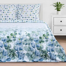 Постельное бельё Этель 1.5 сп Eucalyptus 143х215 см, 150х214 см, 70х70 см - 2 шт