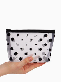 Косметичка дор Горох, сетка 17*6,5*13,5, отд на молнии, белый