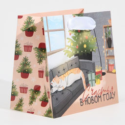 Пакет ламинированный квадратный Счастье, 14 14 9 см - Дарите счастье фото 2