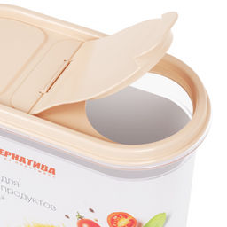 Цена за 2 шт. Емкость для сыпучих продуктов "Фиеста" 1,65л (с клапаном) М8001