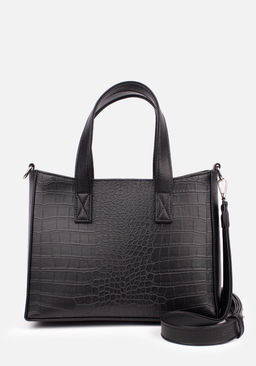 Сумка Модель №1632 | кожзам | крокодил | черный | Р920-1 | 33395