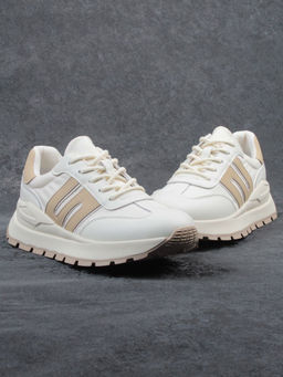 03-WG040-2M MILK/BEIGE Кроссовки демисезонные женские (натуральная кожа) - Фабричный китай фото 15