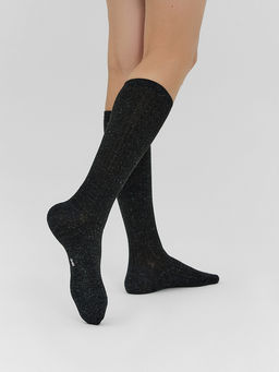 Цена за 5 пар! Носки-гольфы женские в черном цвете - Mark formelle фото 6