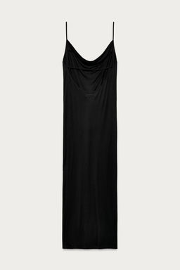VESTIDO LARGO DRAPEADO MARISA BERENSON X ZARA / Negro фото 2