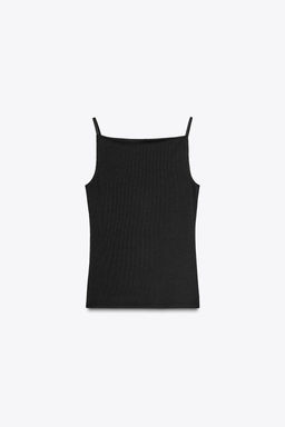 RIB TOP WITH POLYAMIDE STRAPS - Zara фото 21