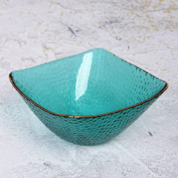 Салатник стеклянный "ICE CRYSTAL" 14*6,5см морской