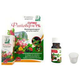 Фитоверм Супер 1% (фл.12мл) от клещей, тли, трипсов и др.листогрызущих насекомых