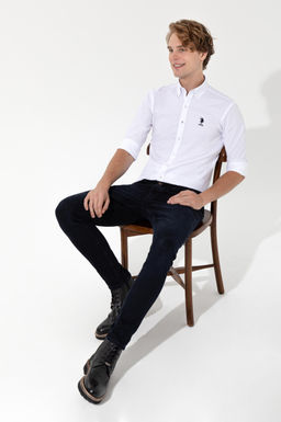 U. S. Polo Assn / Рубашка мужская белая Uzunkol Basic - U.s. polo assn фото 9