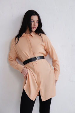 Базовая удлинённая рубашка свободного силуэта - Martichelli фото 127