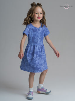 Платье Лето зайцы варенка синий - Sovalina фото 20