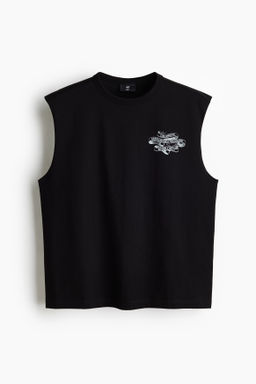 Camiseta sin mangas con motivo estampado Loose Fit - H&m фото 2