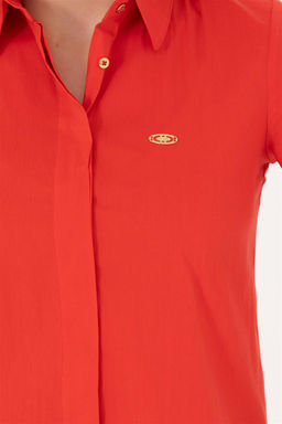 Женщина из красного рубашки с коротким рукавом с скидкой в корзине - U.s. polo assn фото 7