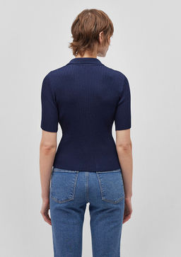 Polo Yaka Lacivert Kazak - Mavi фото 4