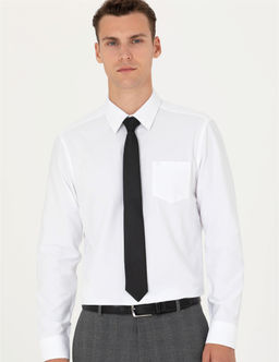 Beyaz Regular Fit Uzun Kollu Basic G_mlek