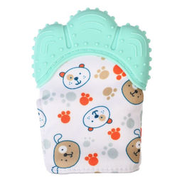 Прорезыватель-рукавичка Крошка Я «Собачки», от 3 мес., мятный