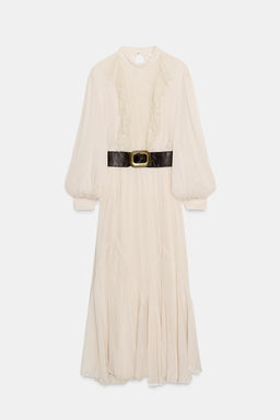 LACE MIDI DRESS WITH BELT - Zara фото 7
