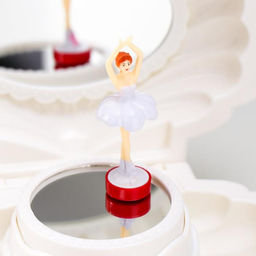 Шкатулка музыкальная механическая «Белая ракушка», пластик, 7.5×15.5×12 см