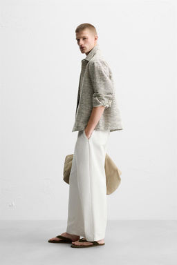 CONTRAST TEXTURED OVERSHIRT - Zara фото 4