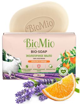 Экологичное туалетное мыло апельсин, лаванда и мята BioMio BIO-SOAP 90 г