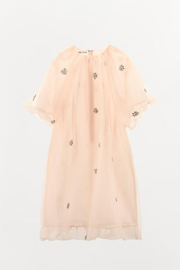 ORGANZA DRESS WITH RHINESTONES - Zara фото 4