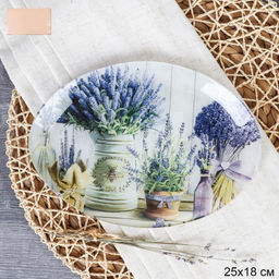 Блюдо овальное 25 см / S450110AW BB039 GREY /уп 6/48/ цветная коробка