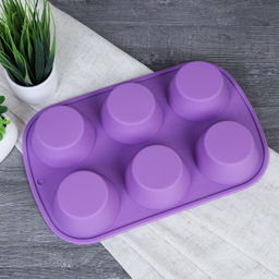 Форма для выпечки 6 ячеек силиконовая / HL-090 / уп 200/ Пирамидки/28x18x3,3 см/0,12/ - ГалеонТрейд фото 3