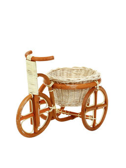 Декоративное кашпо «Велосипед», 31×17×25 см, деревянное, плетёное