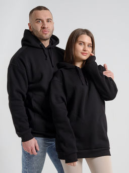Свитшот мужской Bearcape с начёсом Ф3 (черный)  фото 2