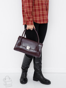 Сумка женская кожаная 0030VG wine purple Vitelli Grassi