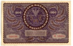 Банкнота 1000 марок 1919 года Польша