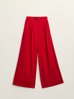 Брюки палаццо с защипами из вискозы / Zarina  фото 7